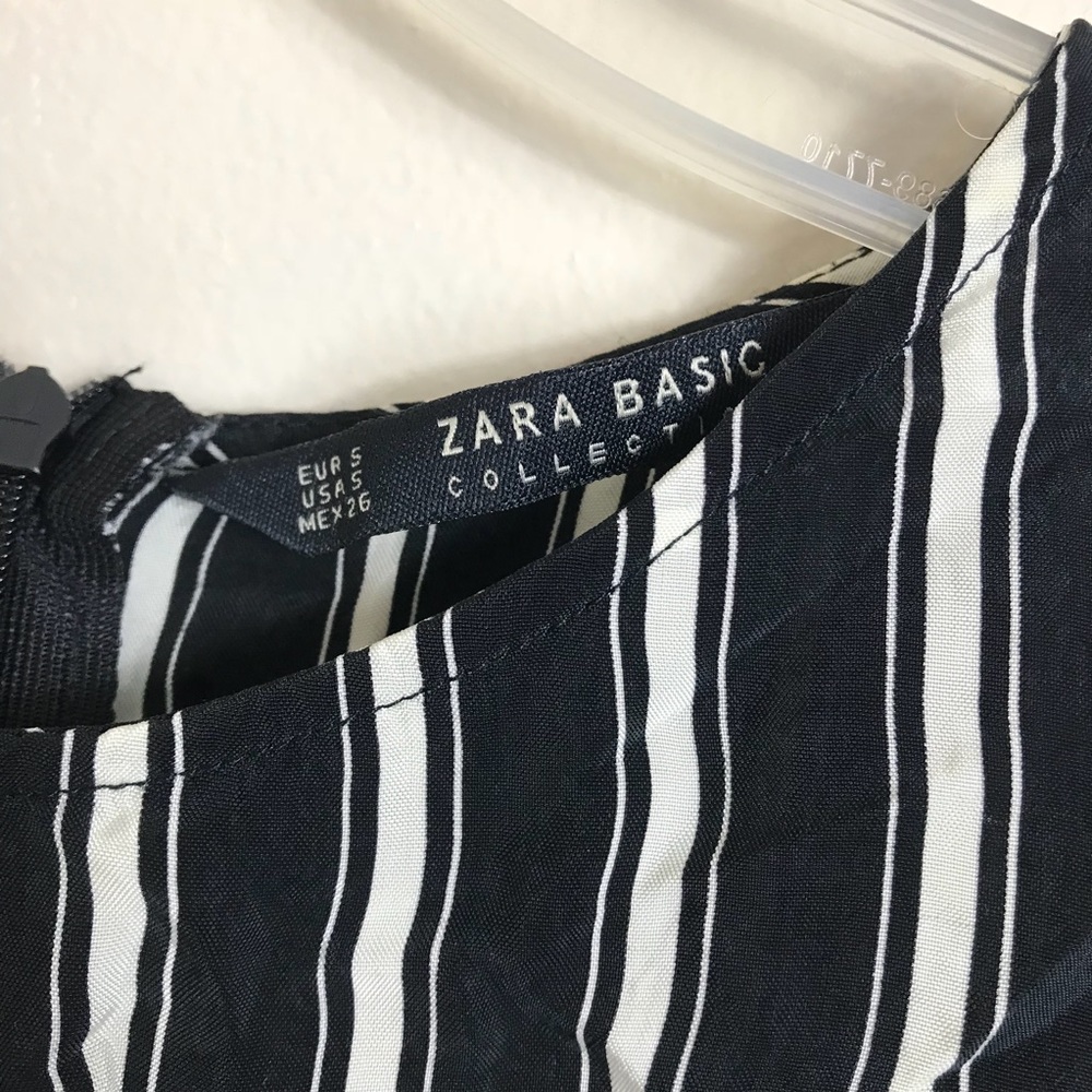 Zara Basic Collection Stripe Ruched Side Dress - image 5